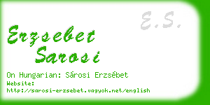 erzsebet sarosi business card